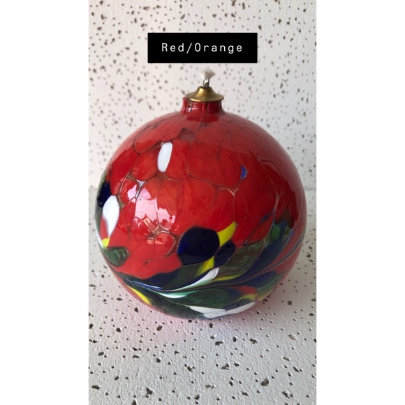 Scarlett Hand Blown Oil Lamp - Picture 3 of 6